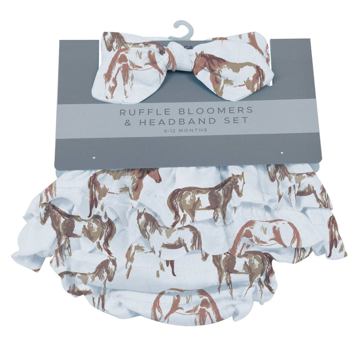 Wild Horses Ruffle Bloomer & Headband Set