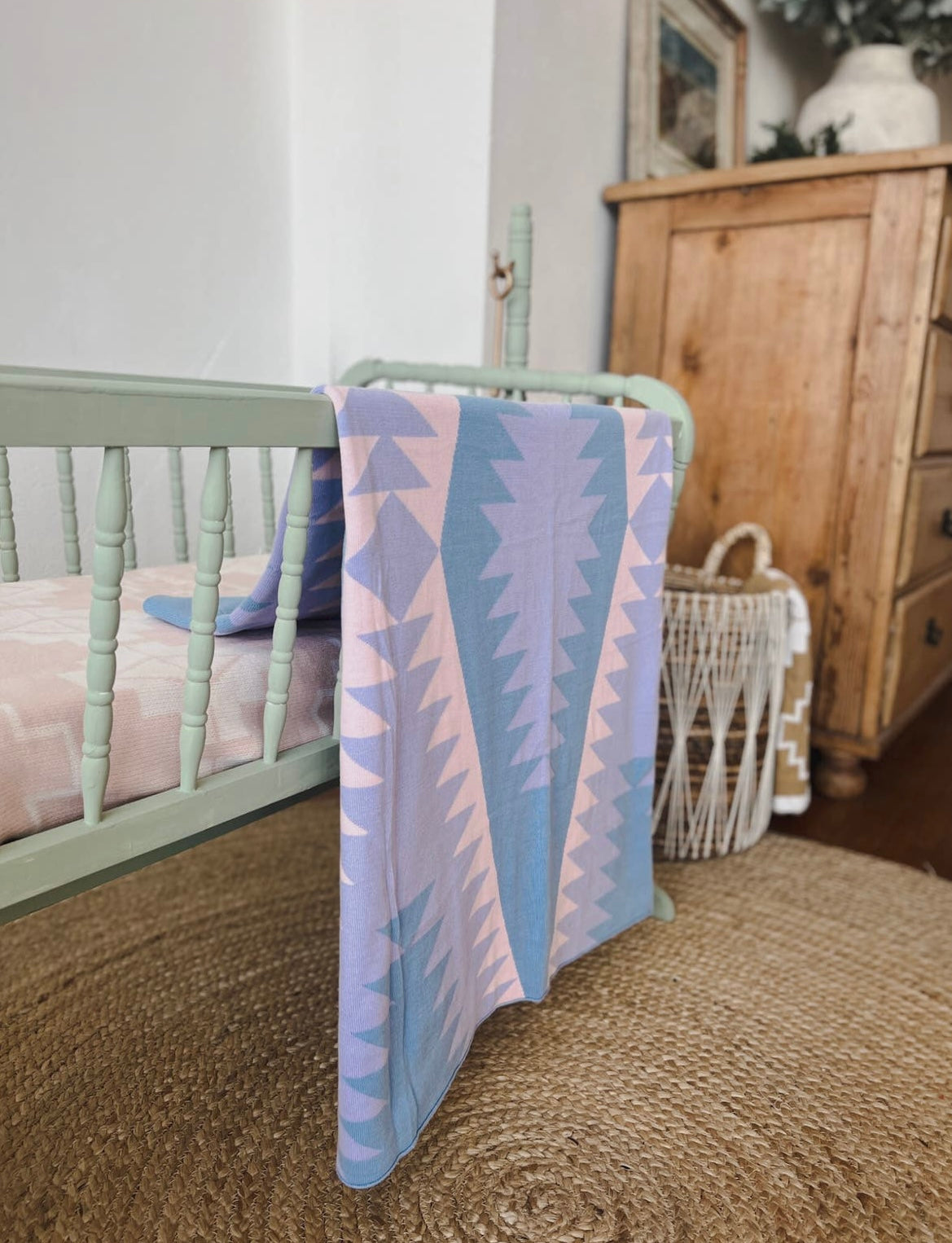 Western Grande Baby Blanket - Purple, Pink, Blue