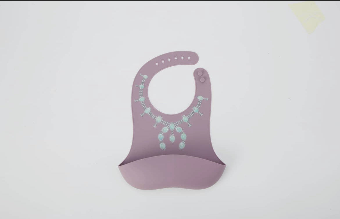 Western Grande Squash Turquoise Bib