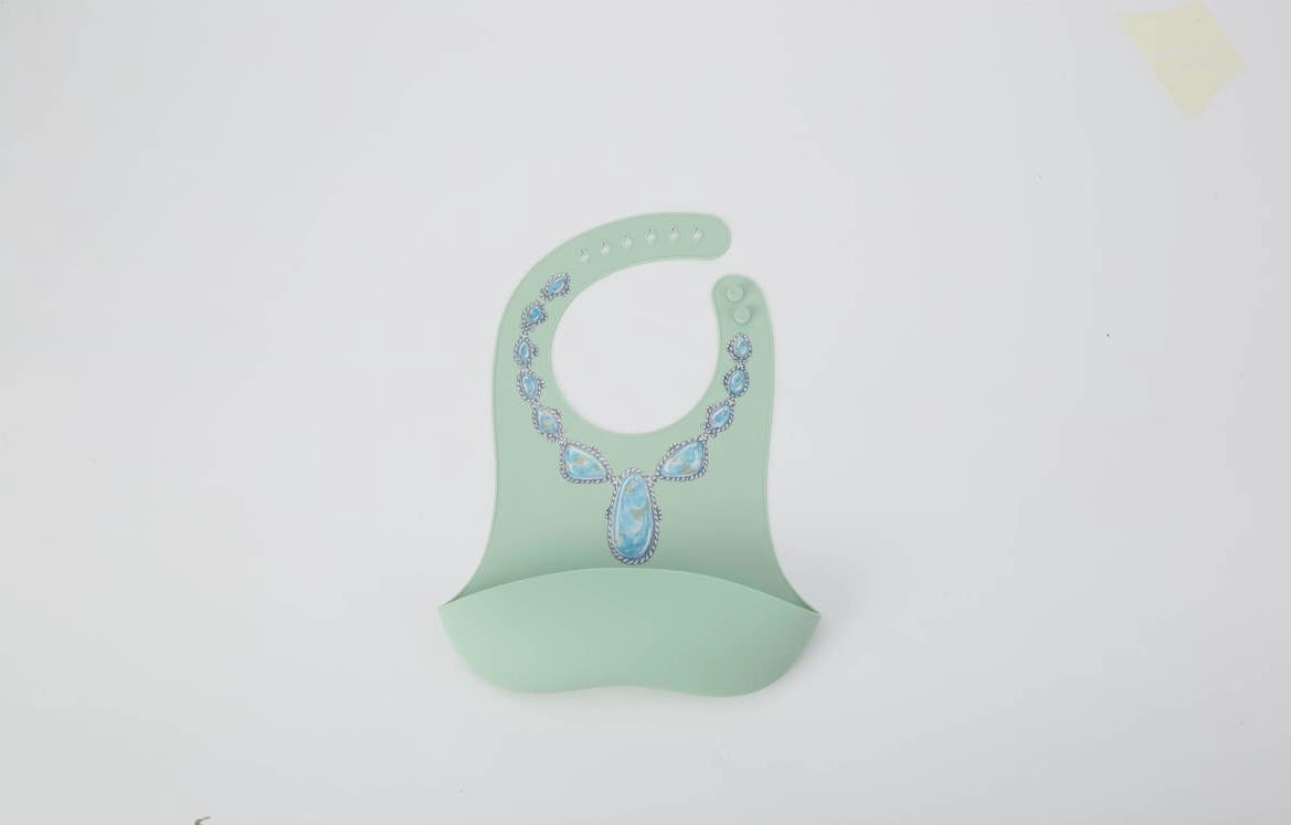 Western Grande Lariat Turquoise Bib
