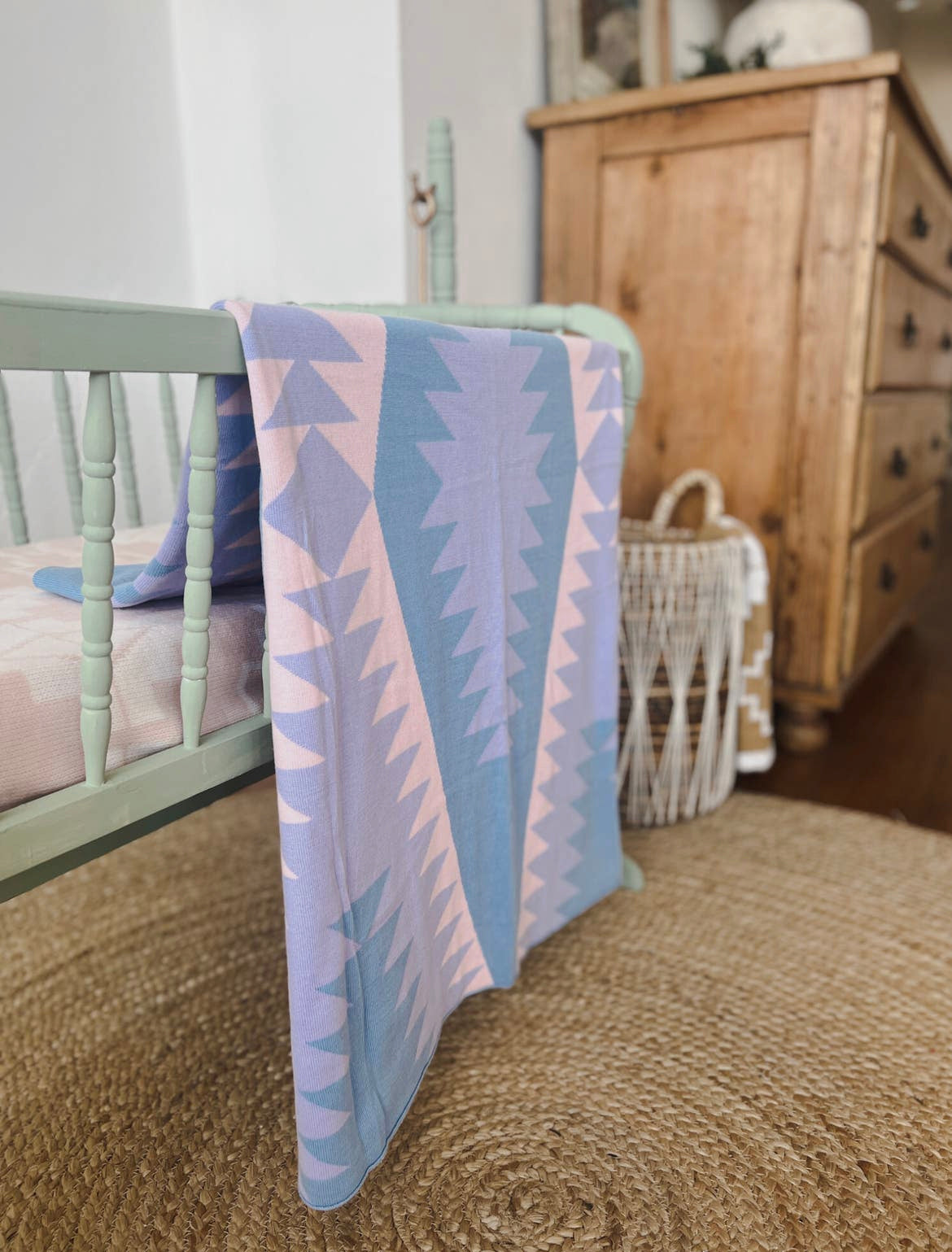 Western Grande Baby Blanket - Purple, Pink, Blue