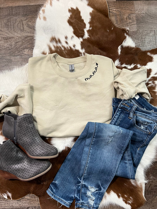 Mama Embroidered Sweatshirt