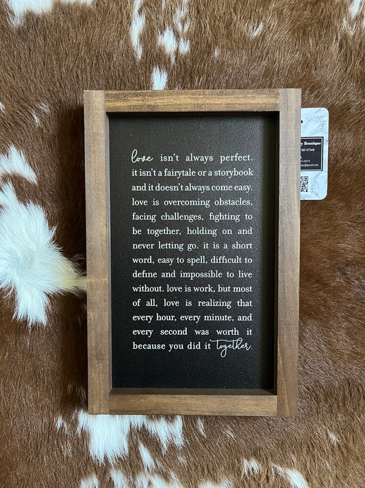 Love Isn’t Perfect Sign