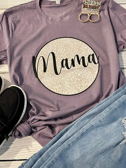 Mama Leopard Circle Tee