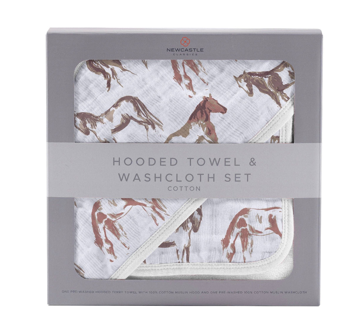 Wild Horses Hooded Towel Set