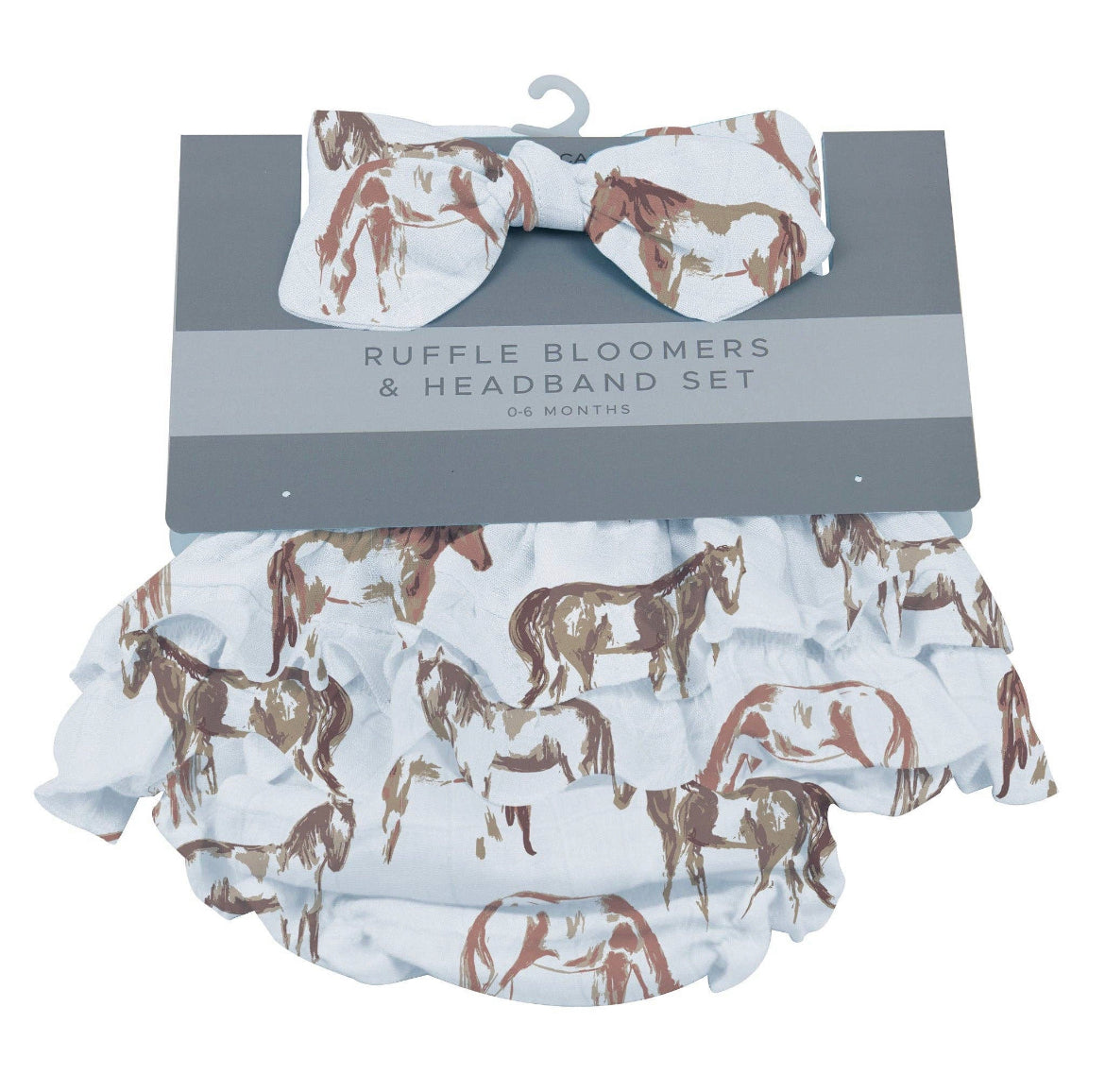 Wild Horses Ruffle Bloomer & Headband Set